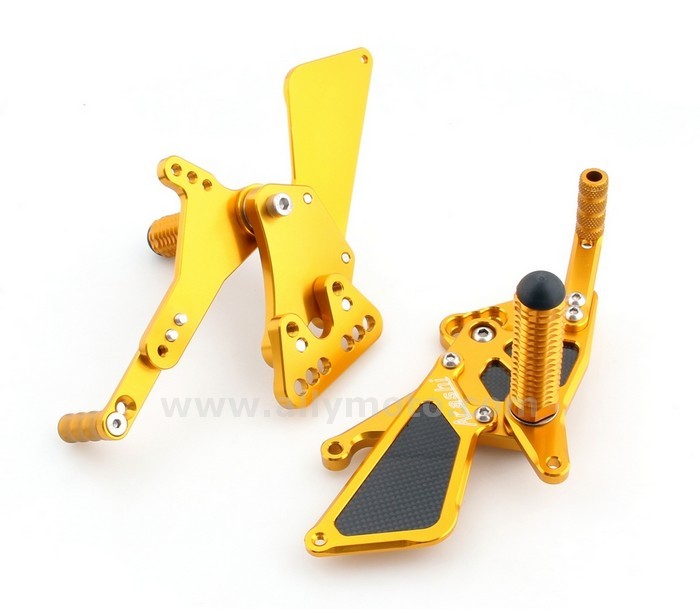 74 Rearset Footpegs Adjust With Carbon Fiber Suzuki Gsxr1000 2005-2006@4